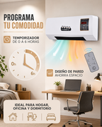 ClimaWall 2 en 1 – Ventilador y Calefactor Eléctrico de Pared con Control Remoto