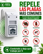 RIDDEX HOGAR SHIELD - Protección Electrónica Contra Plagas Sin Venenos