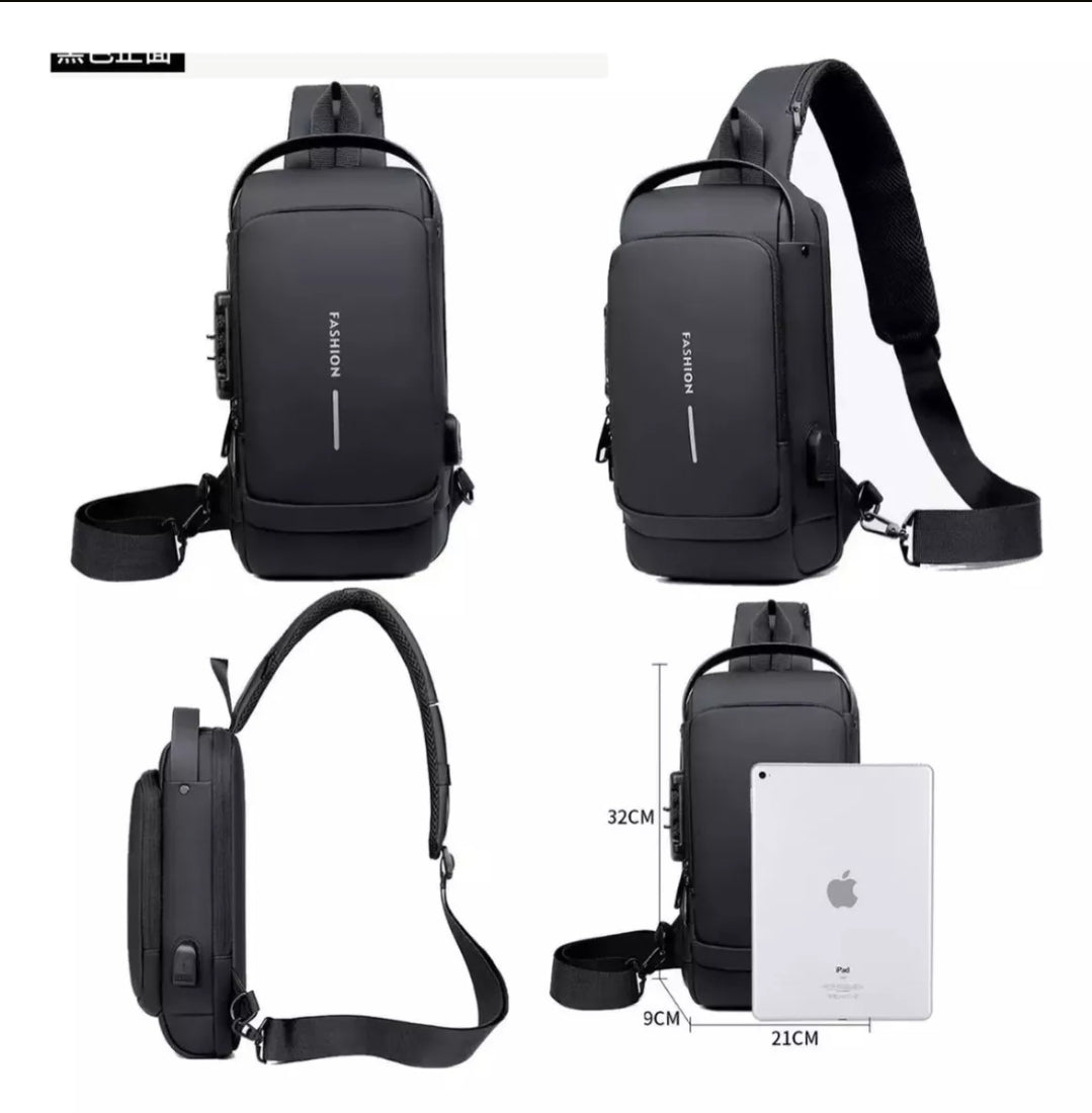 Combo Hombre Moderno: Bandolera Antirrobo + Barbeador Retro Buda
