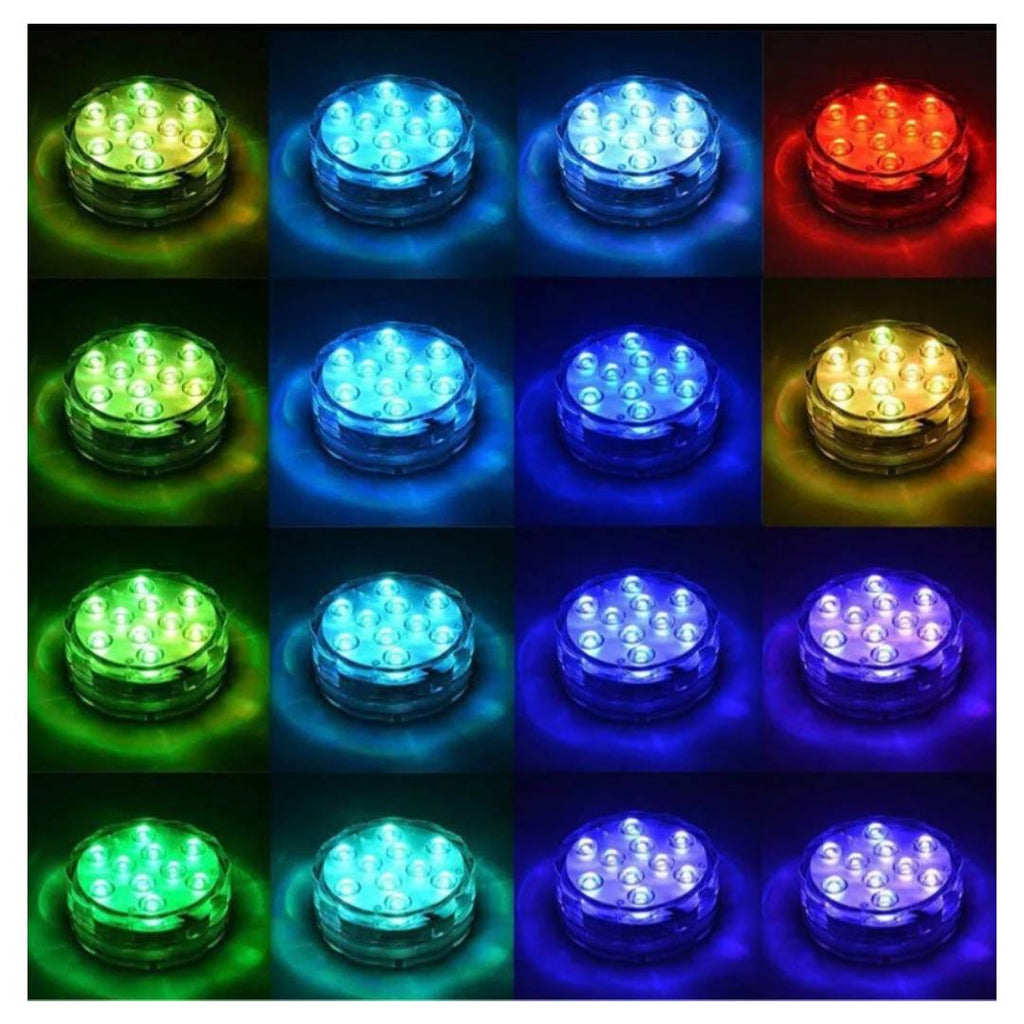Lampara Subacuática + Control Luces De Colores