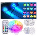 Lampara Subacuática + Control Luces De Colores