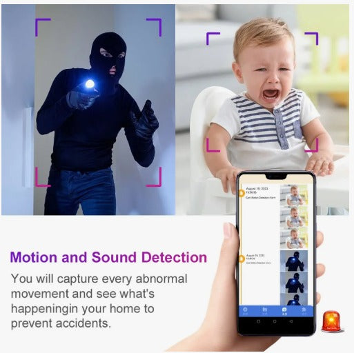Mini Cámara WiFi HD 1080P con Visión Nocturna y Detección de Movimiento