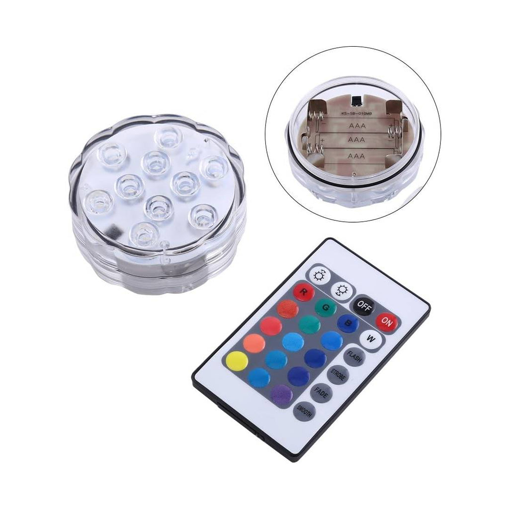 Lampara Subacuática + Control Luces De Colores