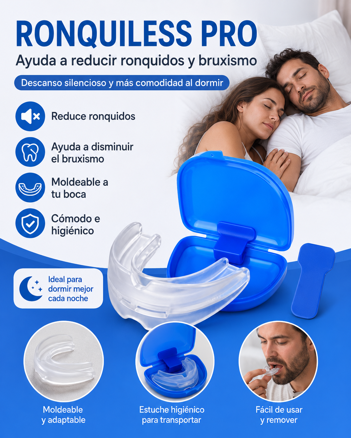 RONQUILESS PRO - Duerme mejor y protege tus dientes