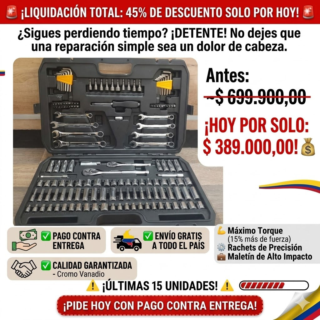 Juego De Llaves Mecánicas (145 Piezas)