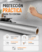 COCINANOVA - Papel Adhesivo de Aluminio - 5 Metros