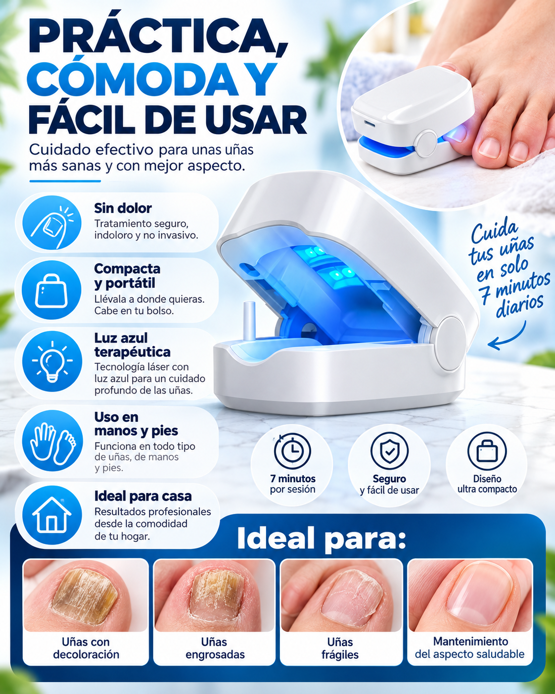 Lámpara Láser De Uñas - Elimina Hongos