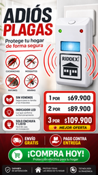 RIDDEX HOGAR SHIELD - Protección Electrónica Contra Plagas Sin Venenos