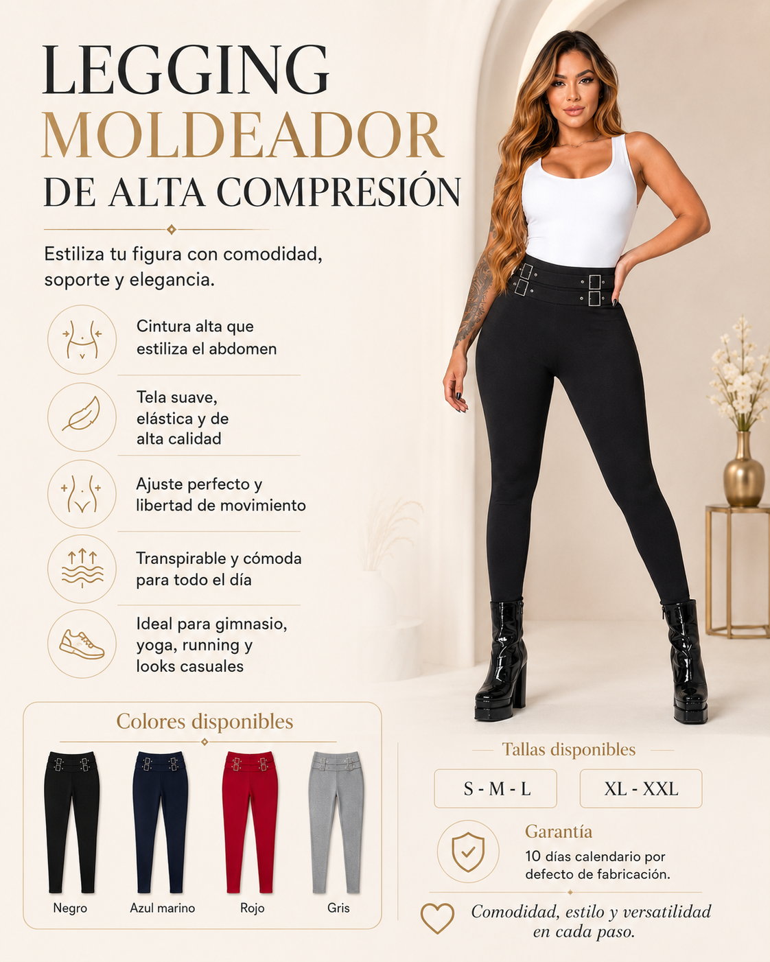 LEGGING MOLDEADOR DE ALTA COMPRESION