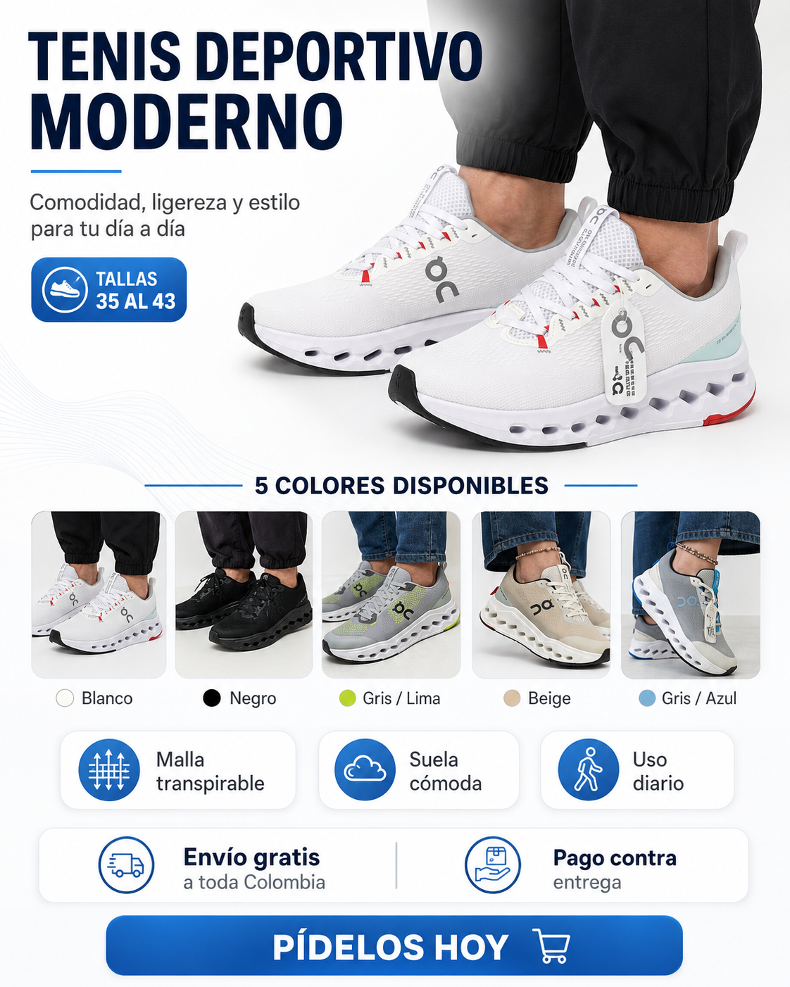 Tenis AeroStep Pro – Comodidad y Estilo en Cada Paso
